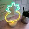 Summer Pineapple Neon Sign – Warm White LED Light for Luau Parties, Weddings, and Tropical Vibes | USB/Battery Operated Table Light